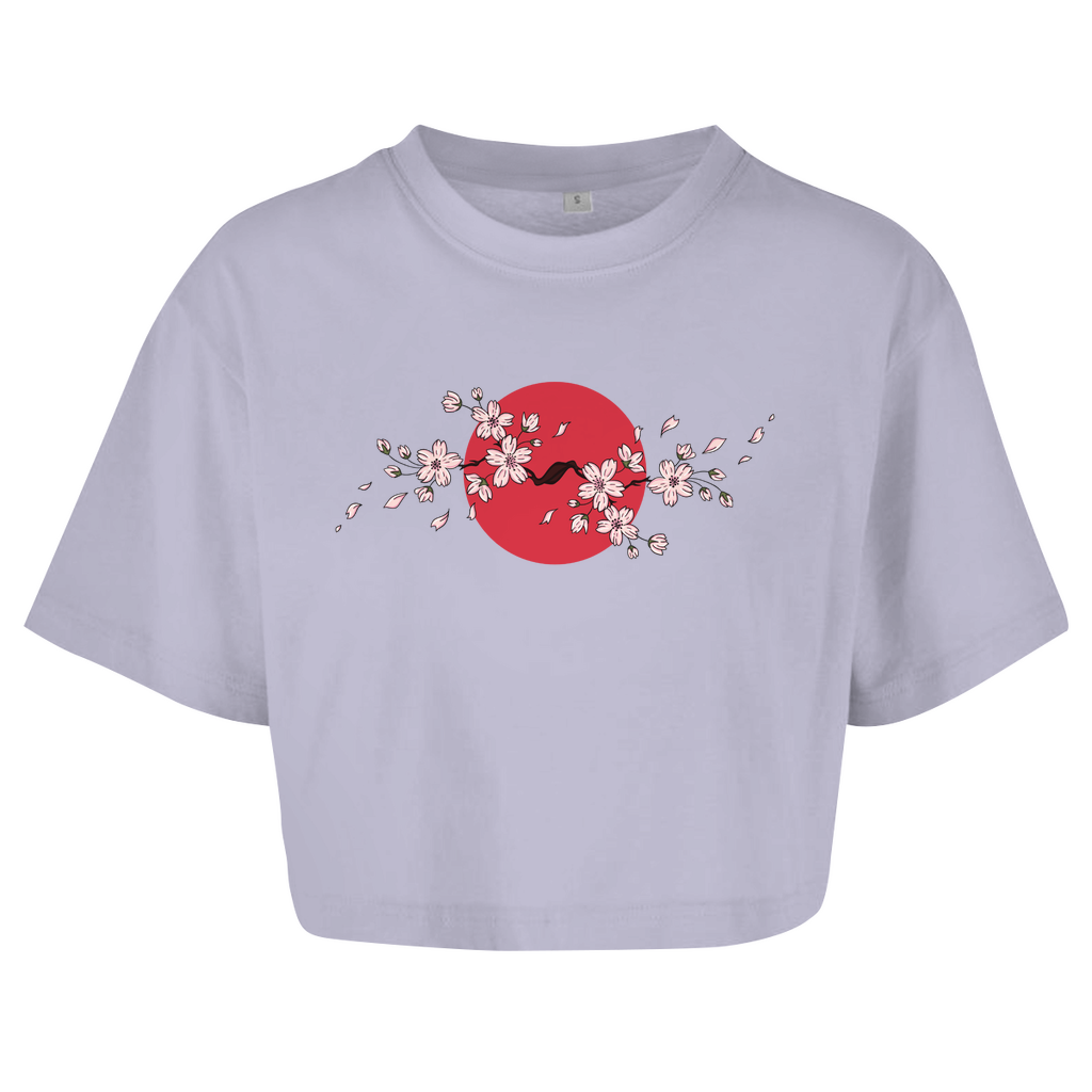 Japan Cherry Blossom - Damen Oversize Crop Top