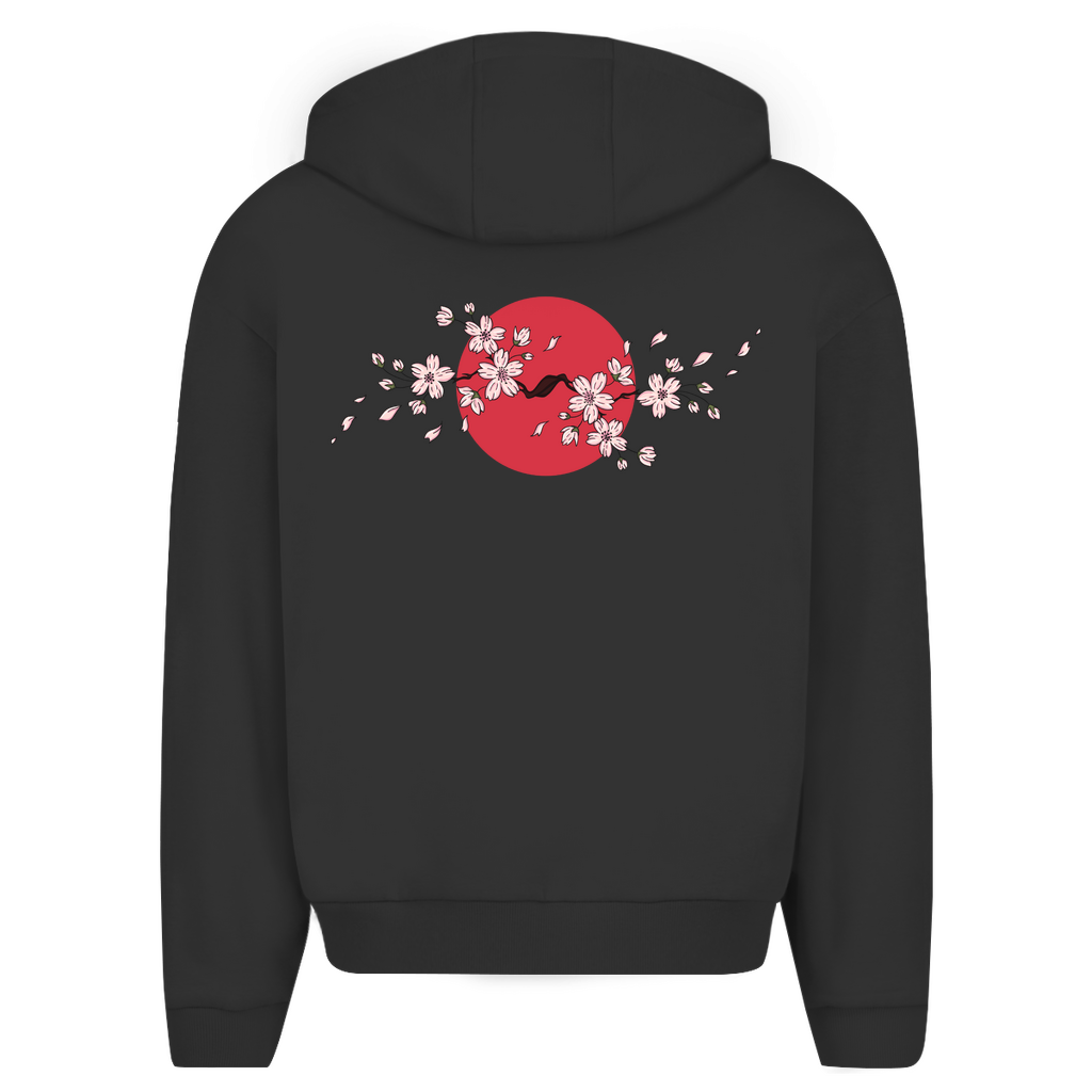 Japan Cherry Blossom - Oversize Zipper Hoodie