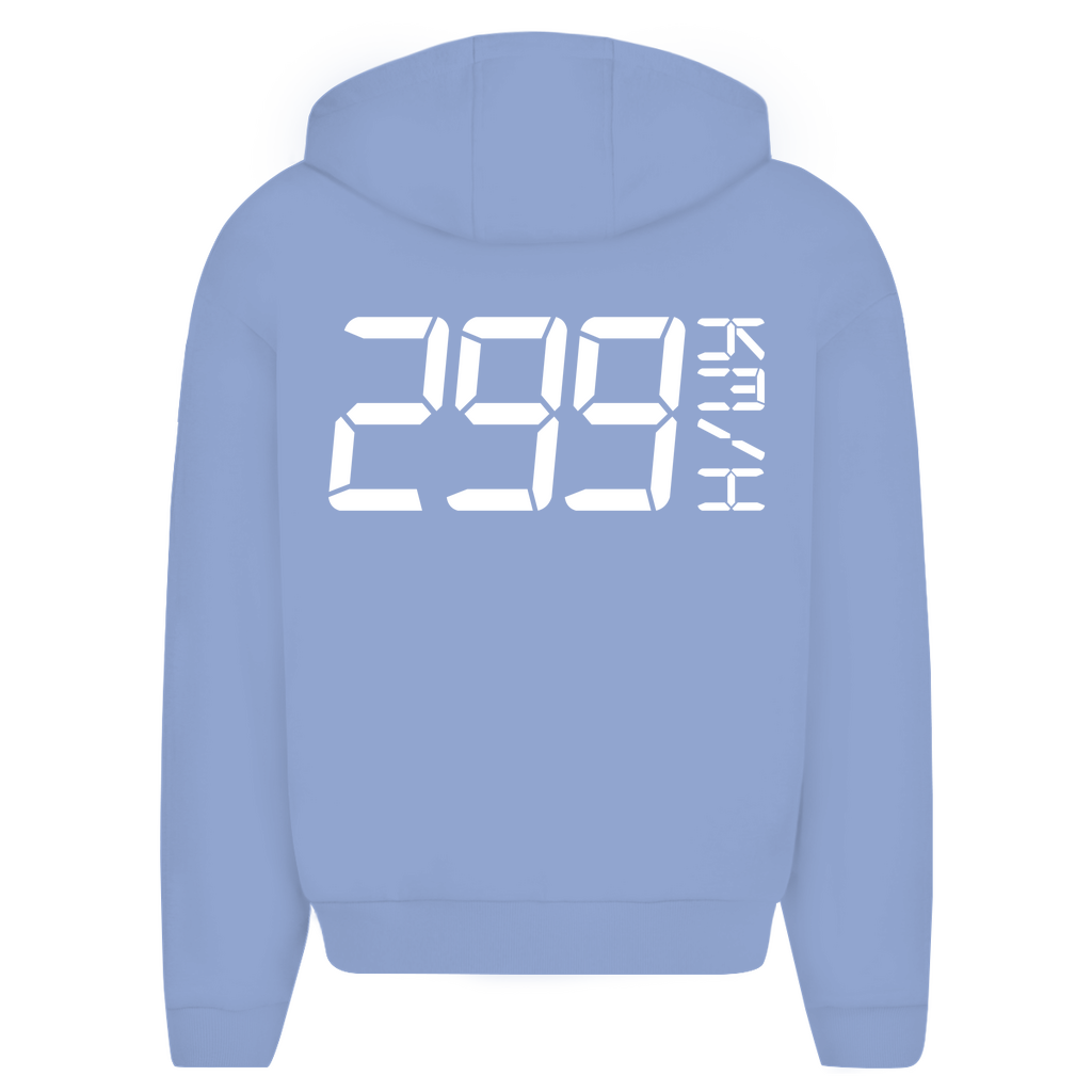299 Km/h Moto - Oversize Zipper Hoodie