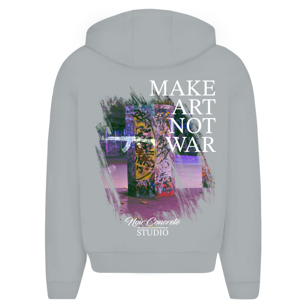 MAKE ART NOT WAR - Oversize Zipper Hoodie