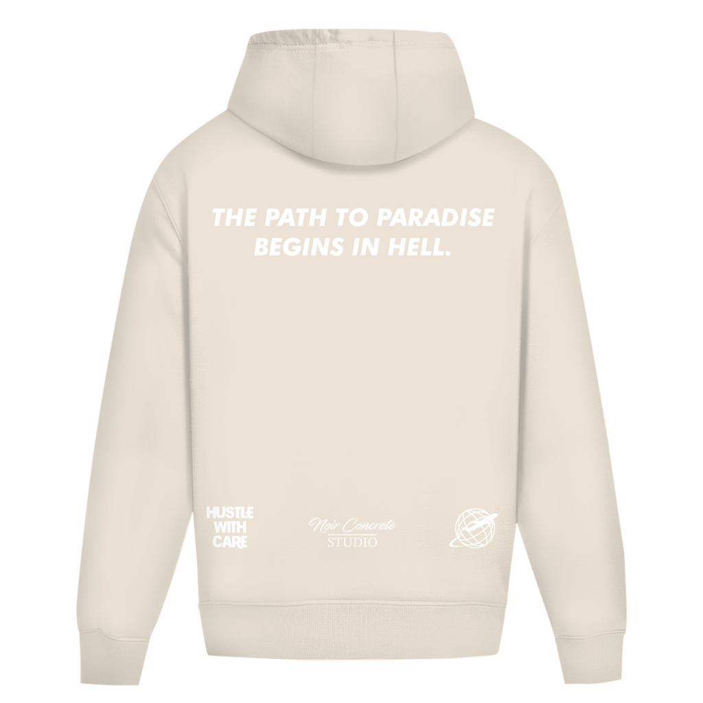 THE PATH TO PARADISE BEGINS IN HELL - Heavy Oversize Hoodie