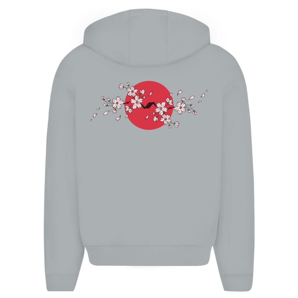 Japan Cherry Blossom - Oversize Zipper Hoodie
