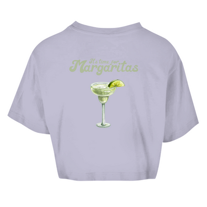 It's Time for Margaritas - Damen Oversize Crop Top Beidseitig