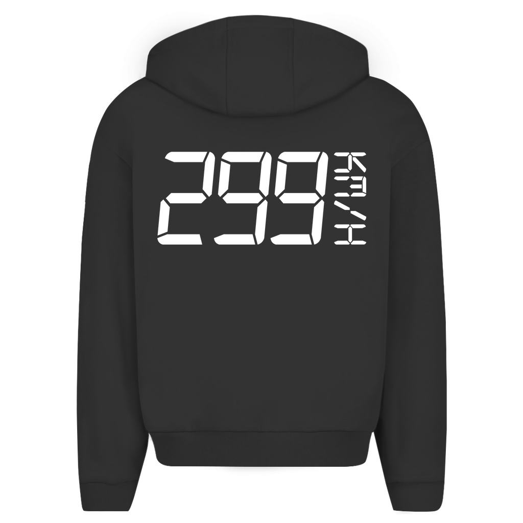 299 Km/h Moto -  Oversize Zipper Hoodie