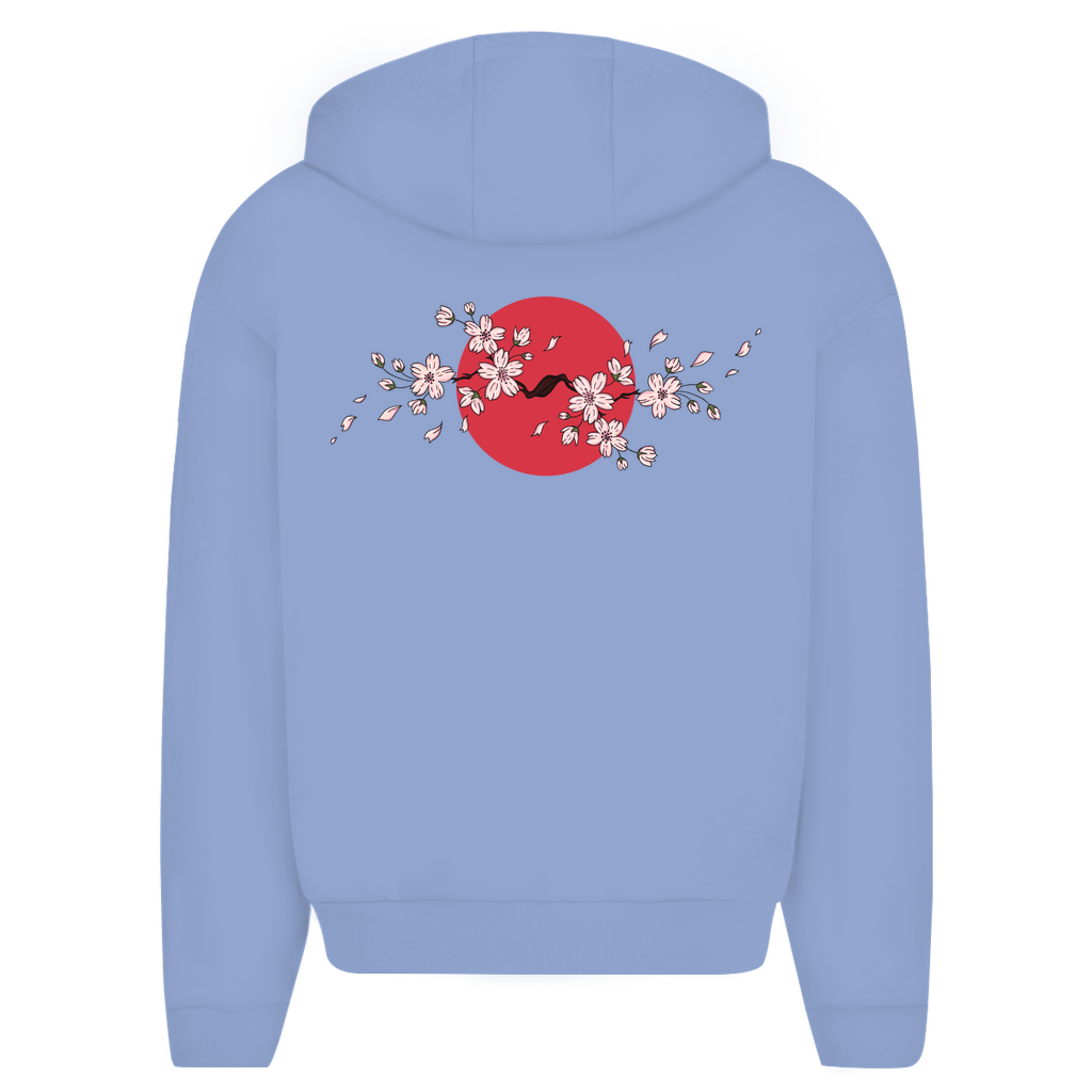 Japan Cherry Blossom -  Oversize Zipper Hoodie