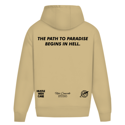 THE PATH TO PARADISE BEGINS IN HELL - Heavy Oversize Hoodie